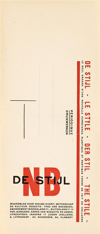 KURT SCHWITTERS (1887-1948) & THEO VAN DOESBURG (1883-1931). KLEINE DADA SOIRÉE. Print and wrapper. 1922. 11¾x12 inches, 30x30½ cm.